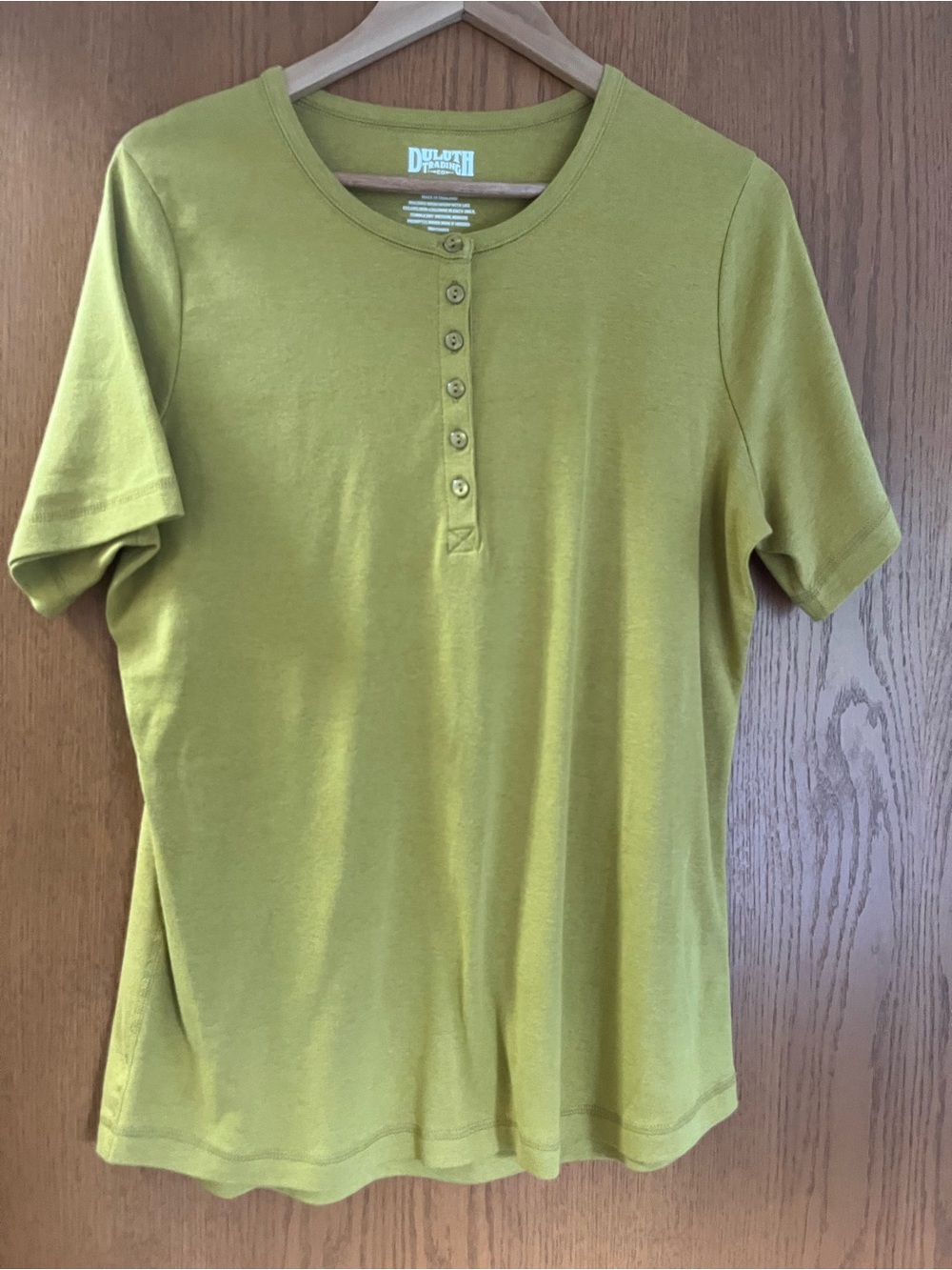 Duluth Trading Co Short-Sleeve Henley Top Women’s Size Large